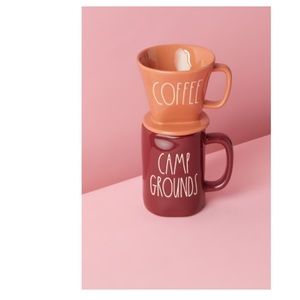 Rae Dunn coffee drip and mug set
